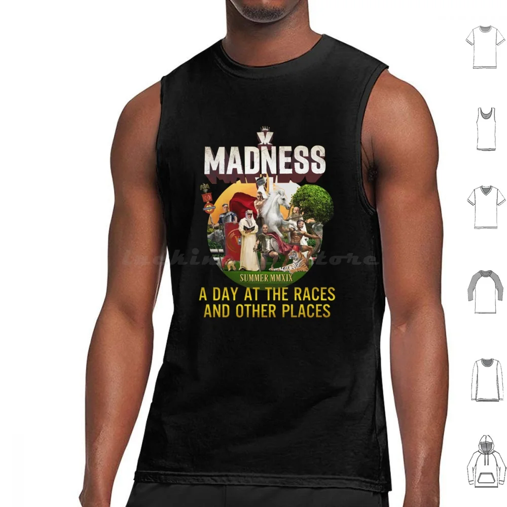 

A Day At The Races And Other Places Picture Tank Tops Print Cotton Madness Band Ska Music Punk The Madness Of King George