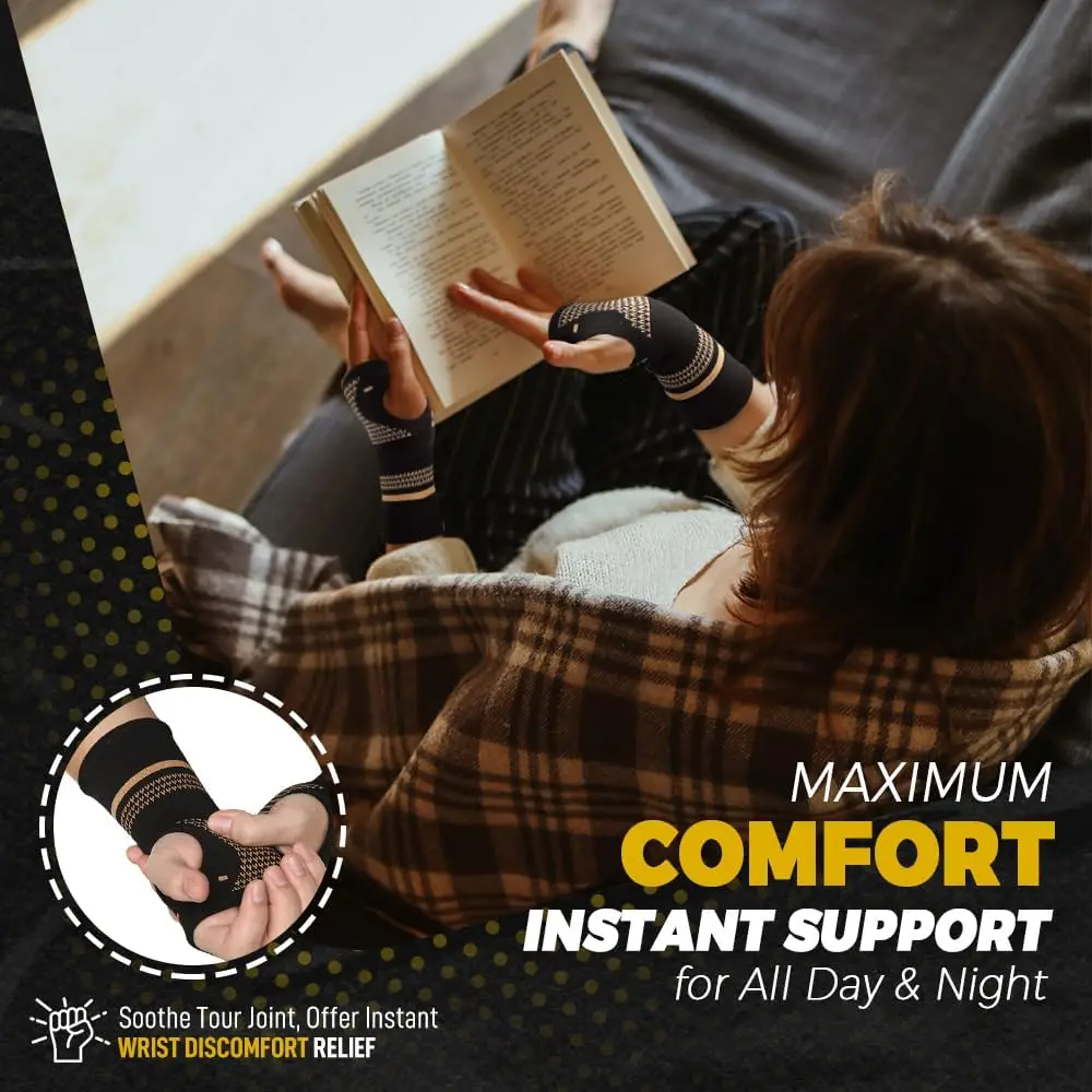 Copper Fiber Compression Wrist Gloves 3