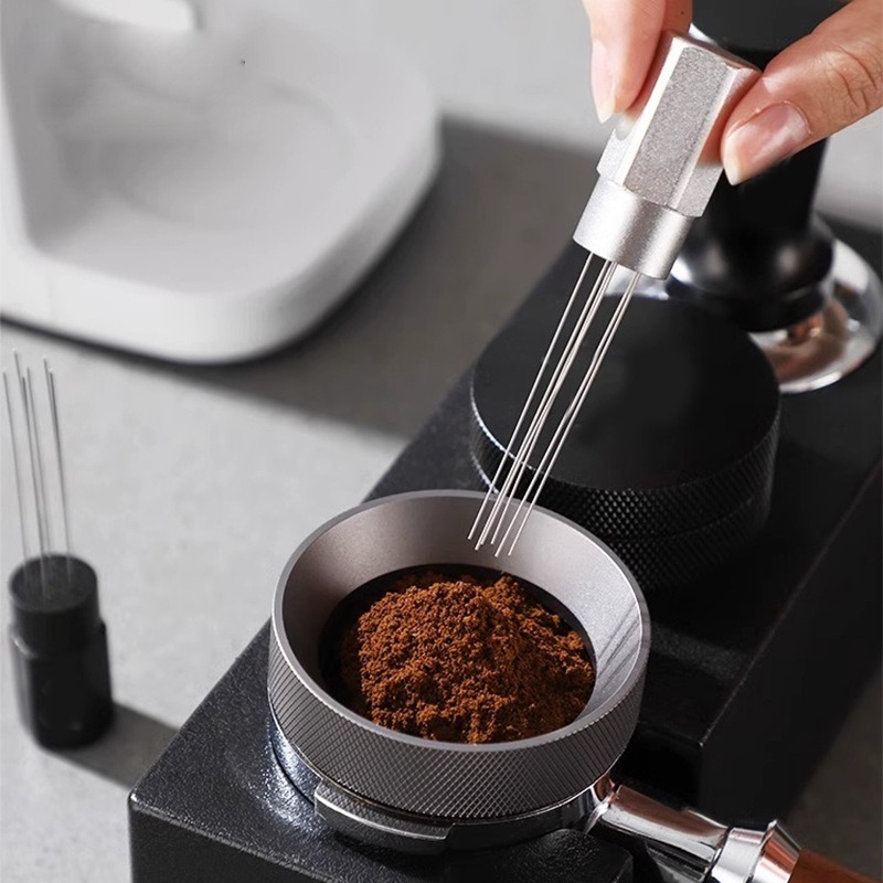 Stainless Steel Coffee Tamper Needle Magnetic Suction Powder Dispenser Coffee Stirring Needle Agglomeration Aid Coffee Tool