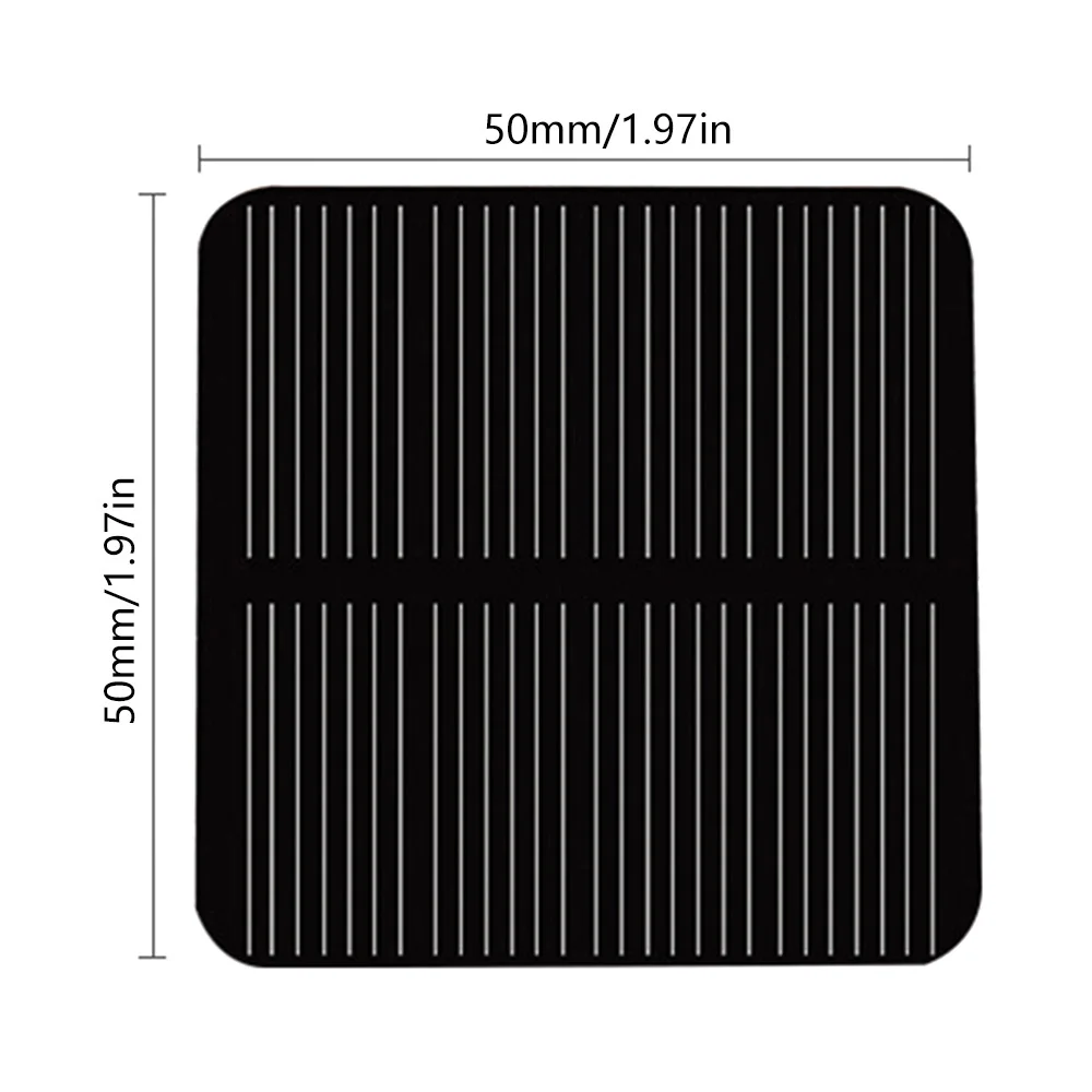 10Pcs 2V 160mA 50*50mm Solar Panels DIY For Battery Cell Phone Chargers Monocrystalline Silicon Module For Camping Lawn Lamp images - 6