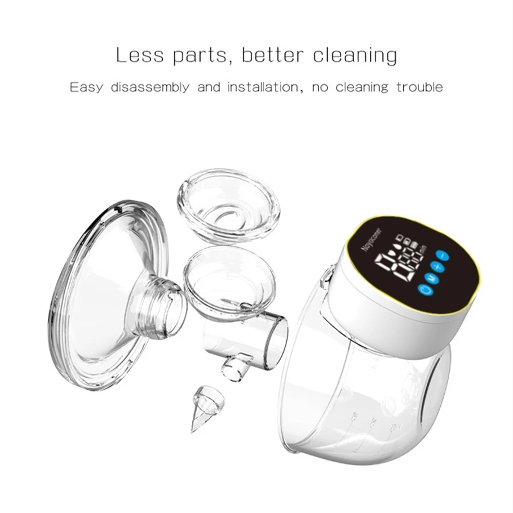 Electric Breast Pump for Breastfeeding Low Noise Anti-Backflow with LED Screen Portable invisible