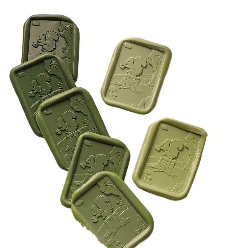 Brass Animal Pattern Seal Fire Paint Design Hand Envelope Decorative