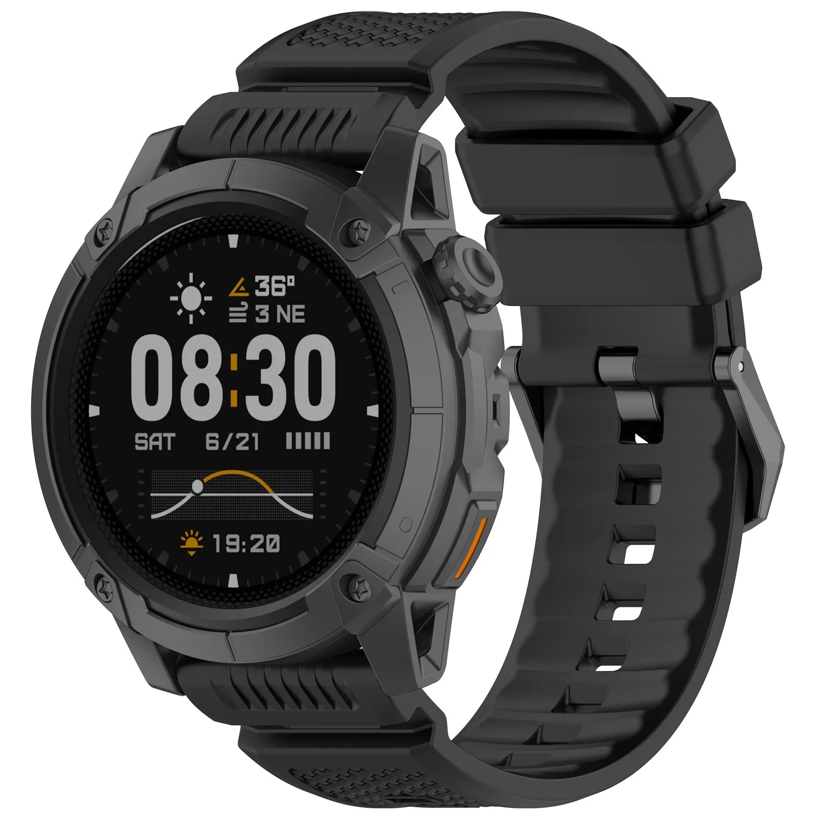 Durable Silicone Strap 24mm – Premium Sports Bracelet Watchband Accessories