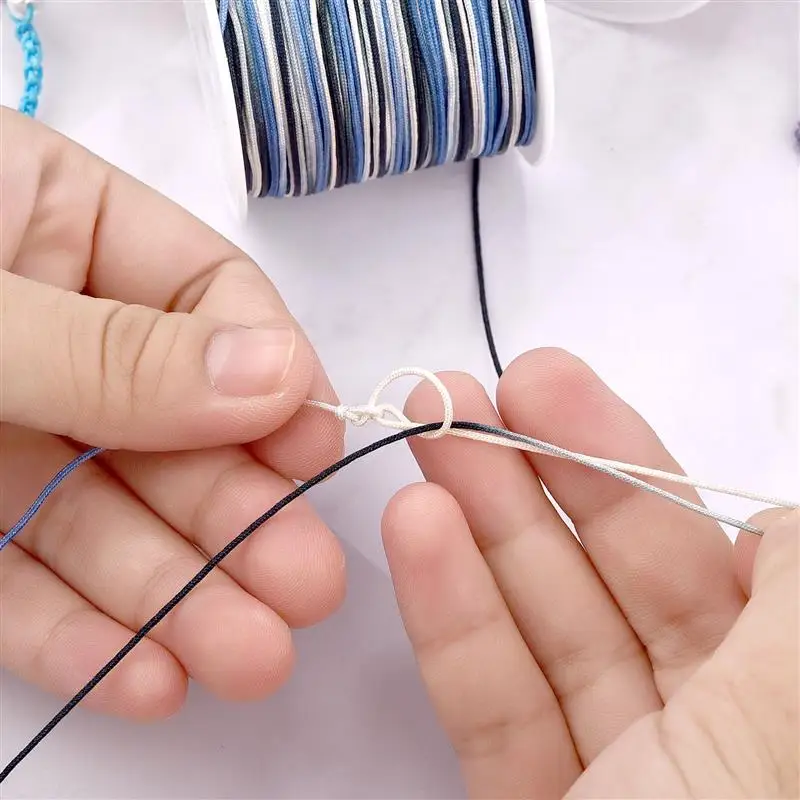 50M/Roll 0.8mm Nylon Thread Cord Chinese Knot Macrame Cord Bracelet Braided String For DIY Tassels Beading Shamballa String nylon cord macrame cord