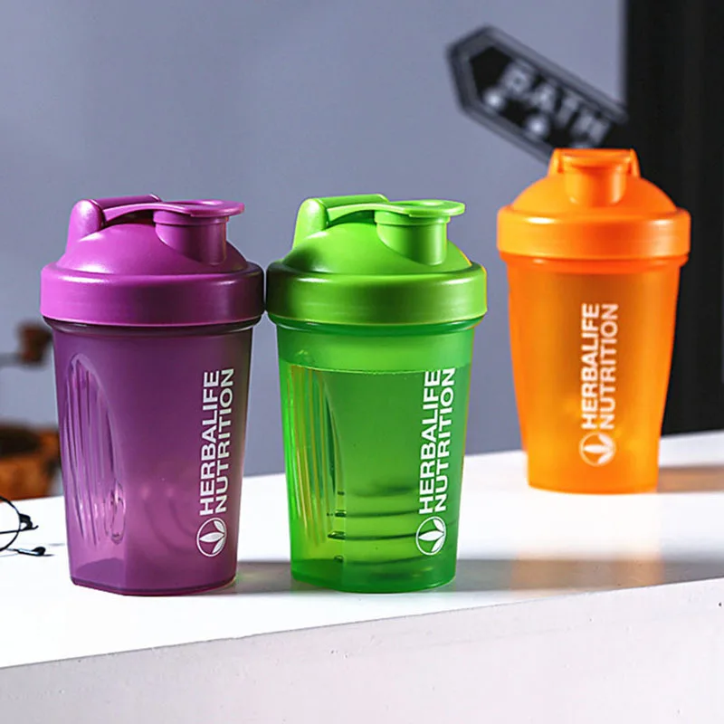 Sport Shaker Bottle 400Ml Whey Protein Powder Mixing Bottle Leak-Proof Sport Fitness Gym Shaker Outdoor Plastic Drink shaker bottle