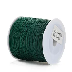 Premium Nylon Thread Cord for DIY Jewelry & Crafting - 95m Roll, 0.8mm Thickness (Dark green)