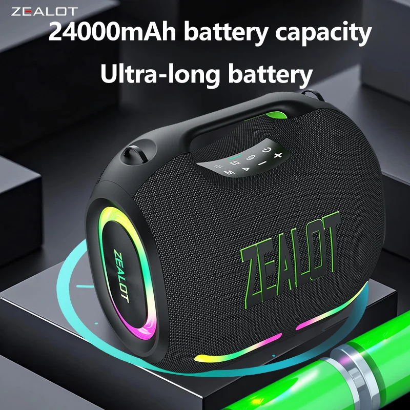 ZEALOT-ZE01 120W ワイヤレススピーカー ZEALOT ZE01 120W Wireless Speaker With Carry Handle,EQ Mode