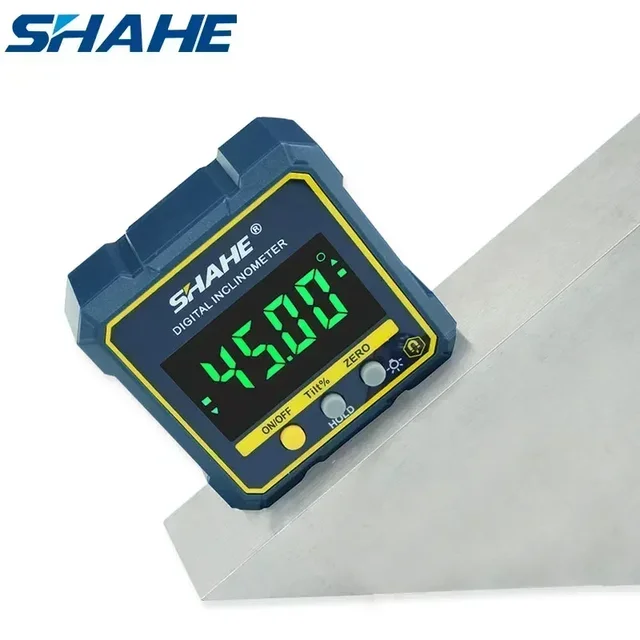 SHAHE เครื่องวัดมุมดิจิตอลเครื่องวัดมุมแม่เหล็ก Inclinometer ระดับมุม Finder มุม Cube ระดับกล่อง Magnes และ Backlight 1
