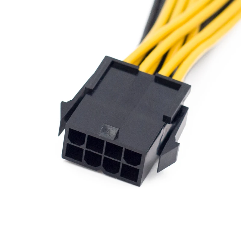 마더 보드 전원 공급 장치 케이블 Y 스플리터 어댑터 슬리브, EPS CPU 12V 8 핀 암-듀얼 8 핀 (4 + 4) 핀, 2 개