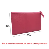 Genuine Top Cow Leather Fashion Women Small Wallet For Ladies Zipper Card Purse Key Storage Bag High Quality Short Wallet Female - Image 2