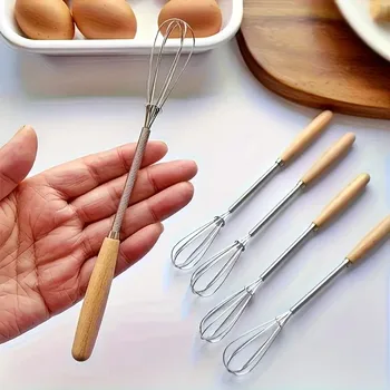 Mini Wooden Handle Whisk 1