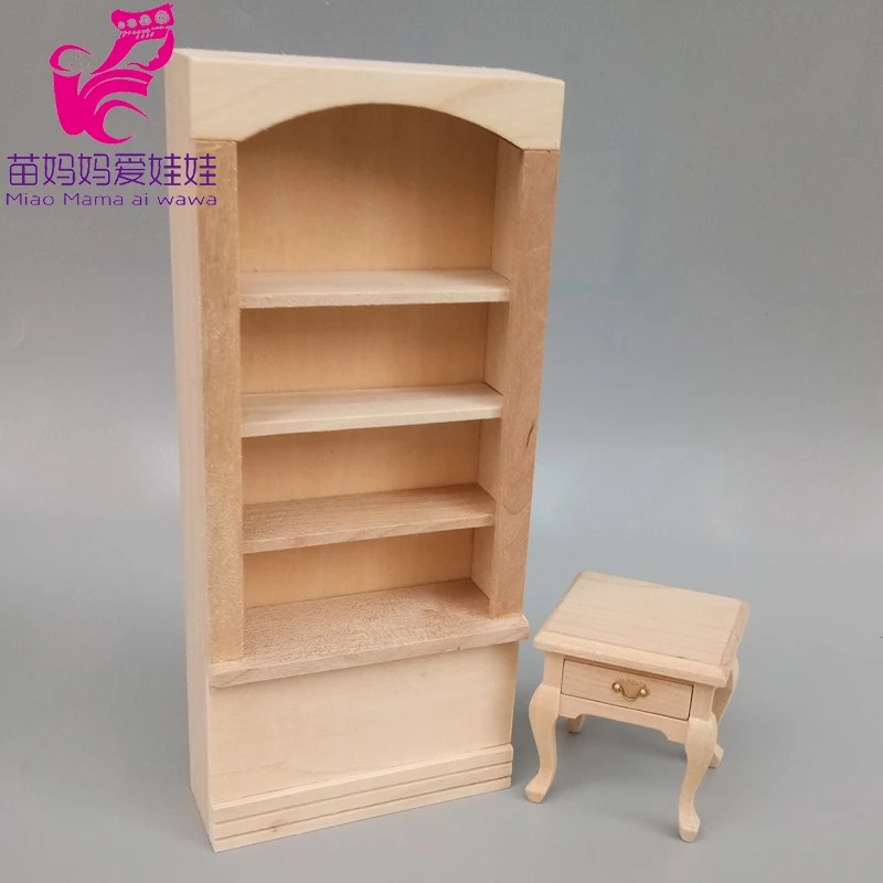 Dollhouse Furniture Three Layers Display Cabinet Ornaments Mini Doll House Furnishing 1:12