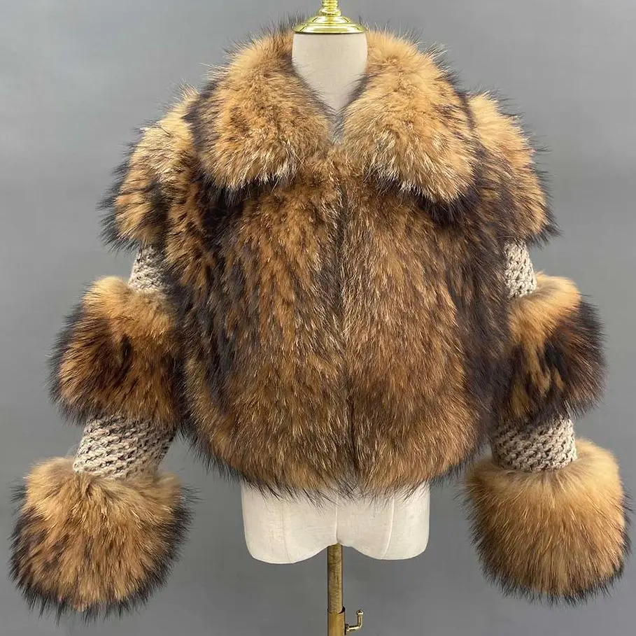 

MISSJANEFUR женская модель 2022, новая теплая Роскошная укороченная шерстяная куртка с мехом, оптовая продажа, зимняя женская твидовая куртка