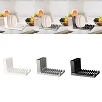 Foldable Dish Rack Dish Drying Rack Vertical Dish Storage Organizer Multifunctional Kitchen Gadgets Utensil Holder Space Saving 1