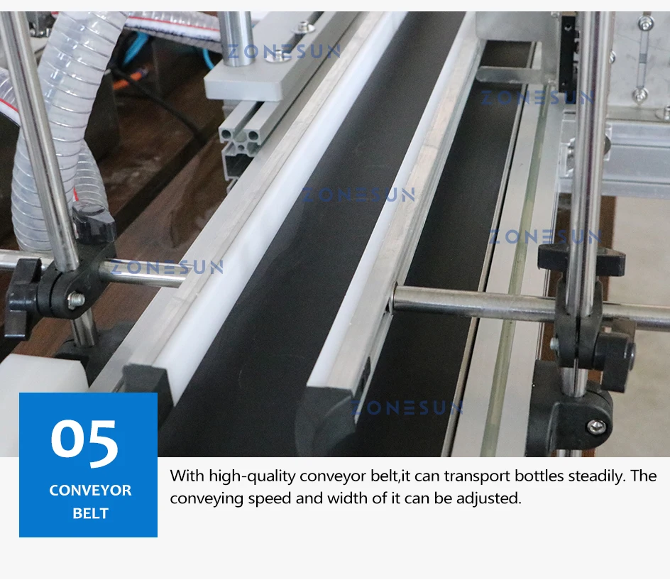 ZONESUN ZS-DTYT2 Автоматическая пневматическая машина для розлива медовой пасты Конвейерная лента 100-1000 мл Жидкий крем Косметический наполнитель для бутылок 