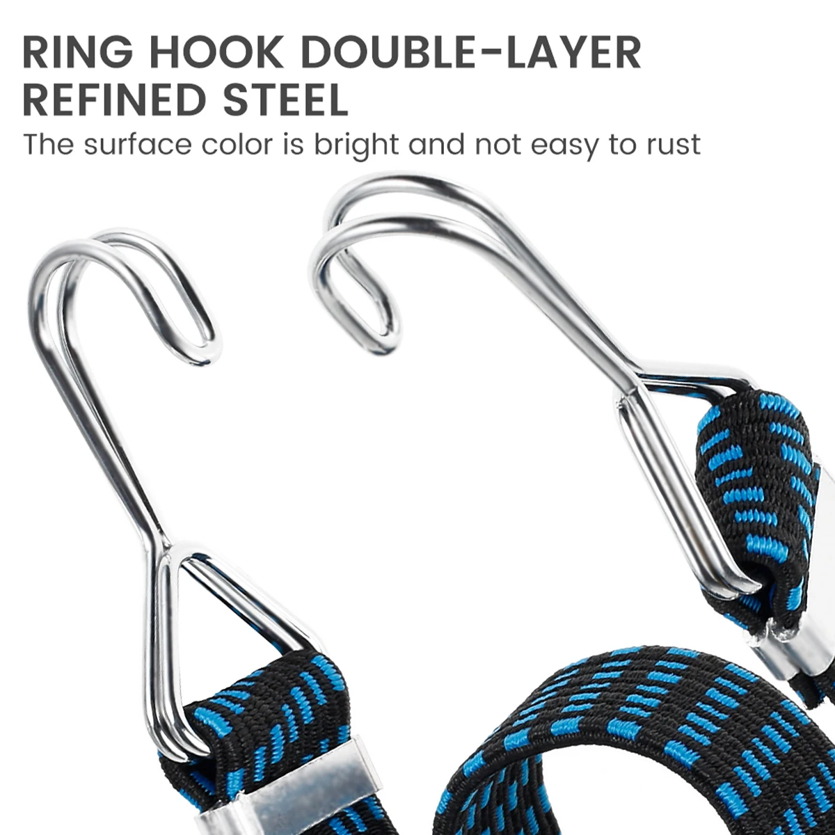 Cargo Straps Luggage Strap Cargo Tie Down Strap Tie Down Straps Lashing Strap Bungee Straps Bungee Cord Hooks 4pcs Stretch Car Luggage Cords Heavy Duty Elastic Wide Flat Bungees Cords Rack Strap Hooks Storage Accessories for Motorcycle