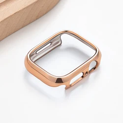 Sleek Plating PC Bumper Shell for iWatch - Protective Case Cover (Rose gold)