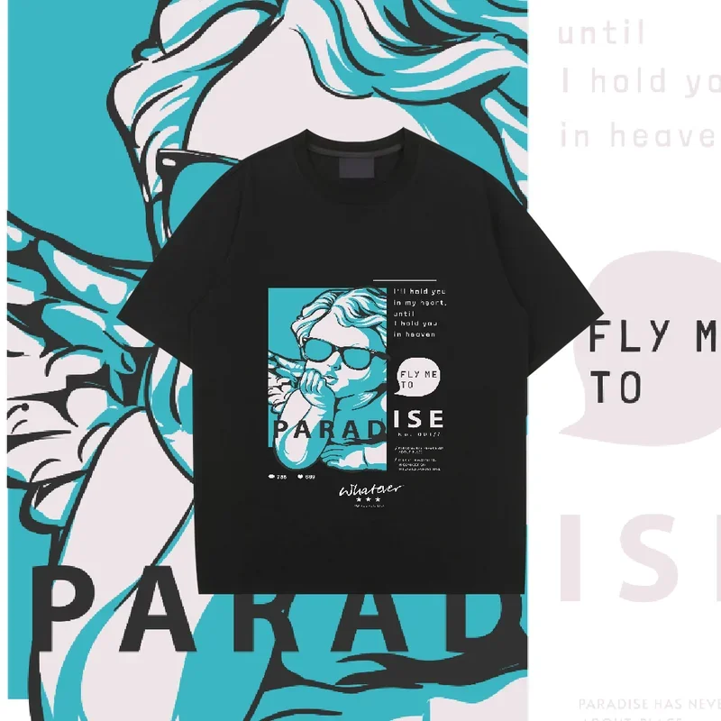 

Черная или белая футболка с коротким рукавом из хлопка, футболка лучшего качества, Лидер продаж, одежда, Детская футболка с круглым вырезом, модный стиль