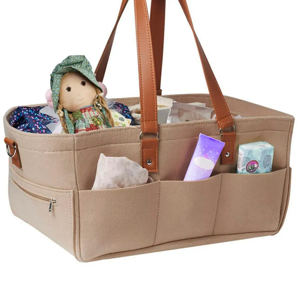 Baby Diaper Caddy Organizer Portable Holder Bag for Changing Table and Car, Nursery Essentials Storage bins 38 * 26 * 23cm 5