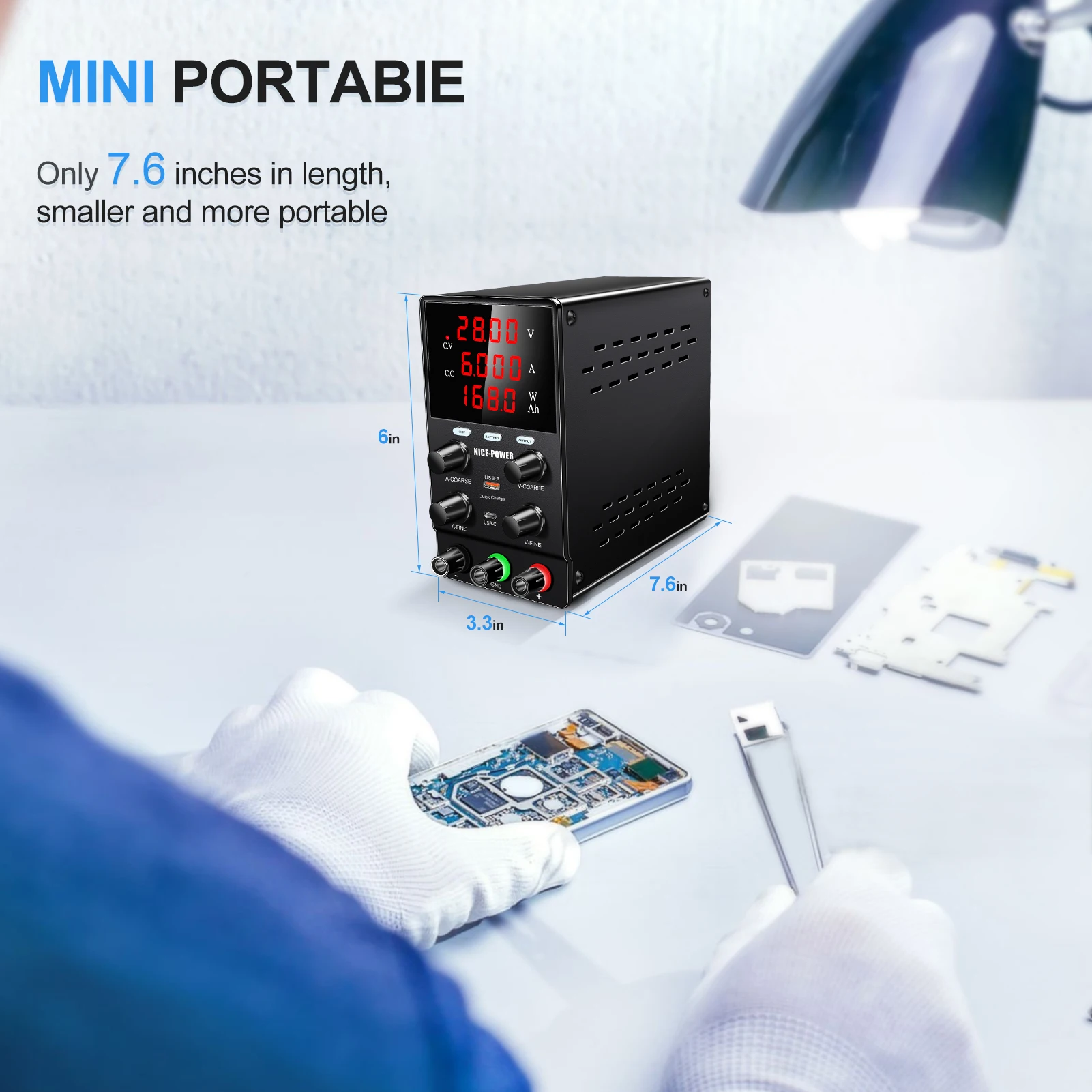 Einstellbare Labor Netzteil 30V10A 5A 120V Schaltbank Netzteile DC Netzteil USB Schnittstelle Reparatur Spannungsregler – Detail 18