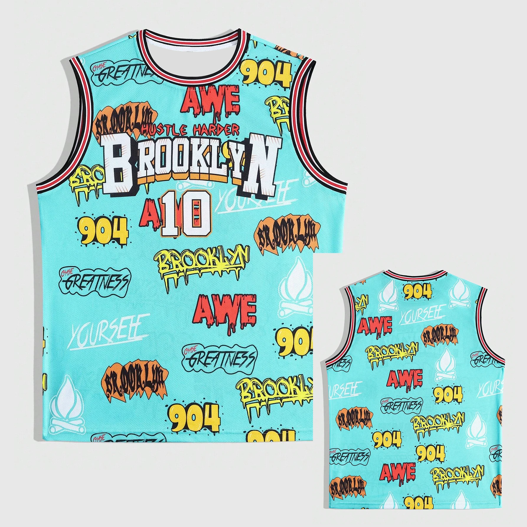 بروكلين رقم 10 جيرسي الرجال الإعدادية الرجال أكمام...