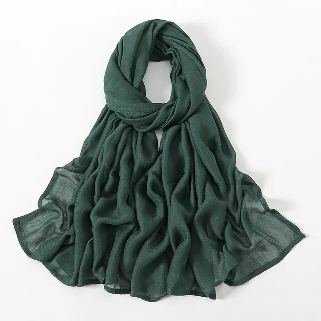 Nouveau Hijabs musulmans pour femmes écharpe mince châles unis Femme Musulman doux Viscose rayonne foulard islamique Turban bandeau 190x85 cm