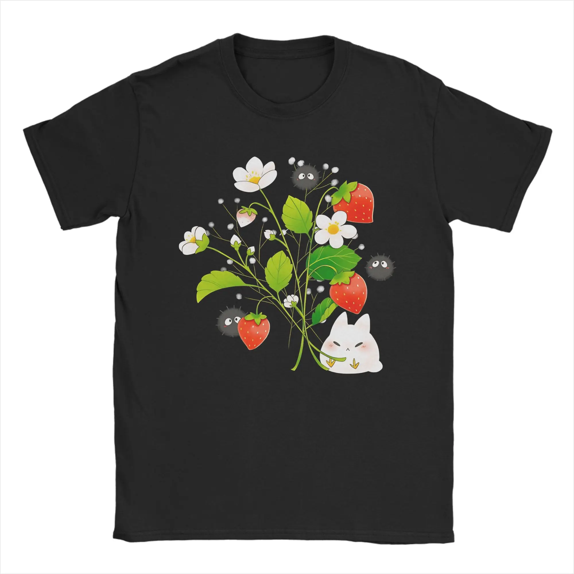 Vintage Totoro-Inspired Graphic Cotton T-Shirt - Fun & Casual Crewneck Tee