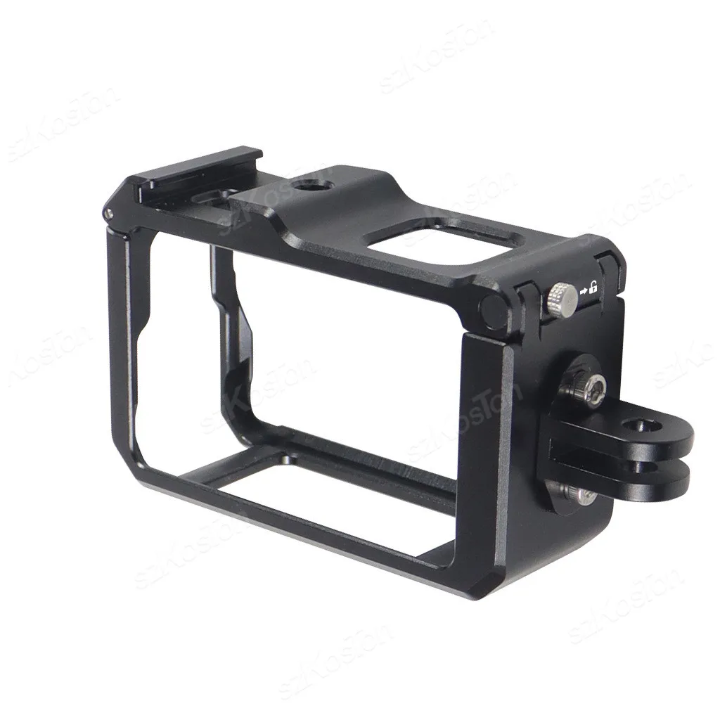 Aluminium rahmen gehäuse für Dji Osmo Action 5 Pro 4 3 Metallkäfig-Schnell verschluss halterung mit Kaltschuh-Voll schutz rahmen gehäuse – Detail 5