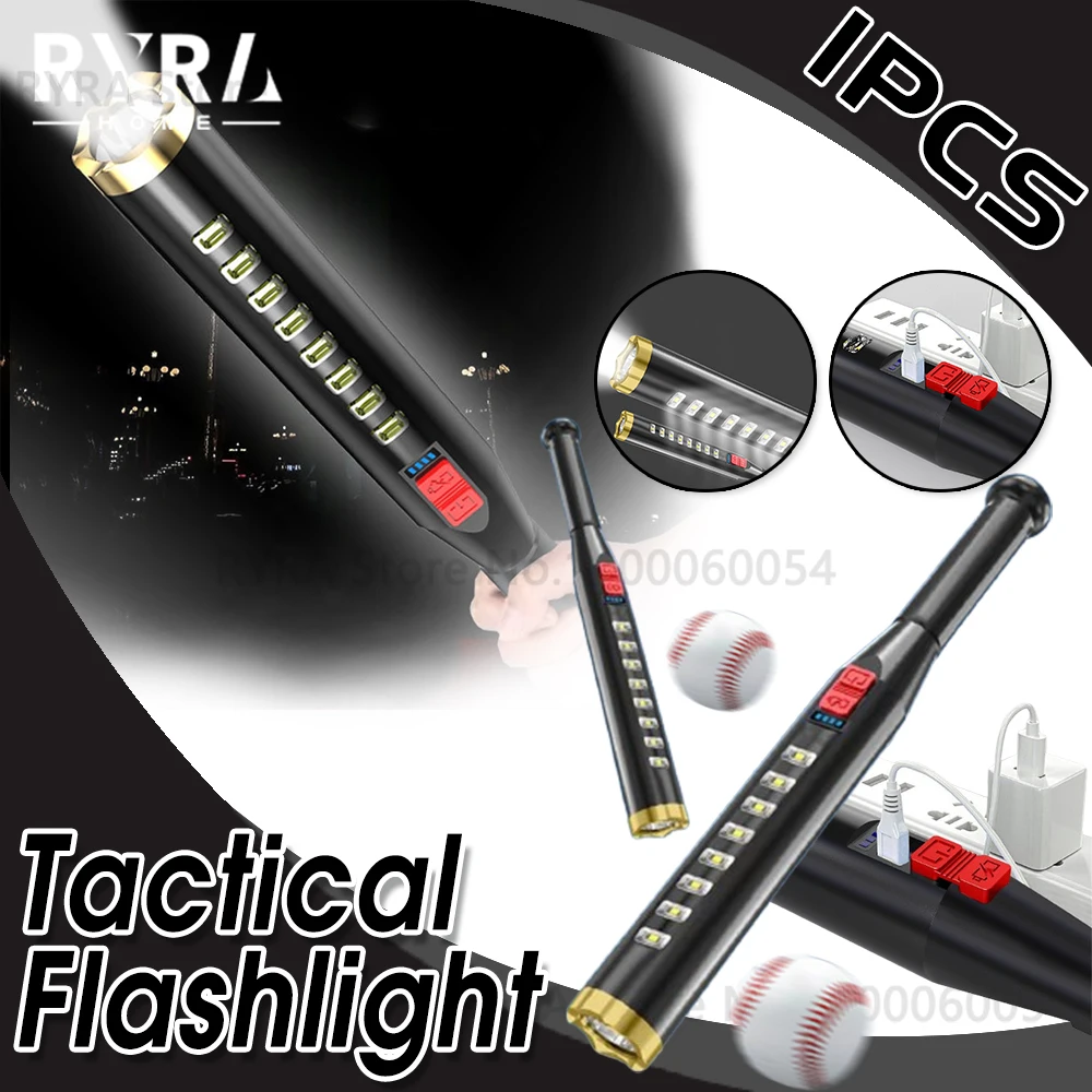 

Self Defense Flashlight Stick LED Waterproof Baseball Bat Aluminium Alloy Torch For Emergency Self Defense Anti Riot Equipment