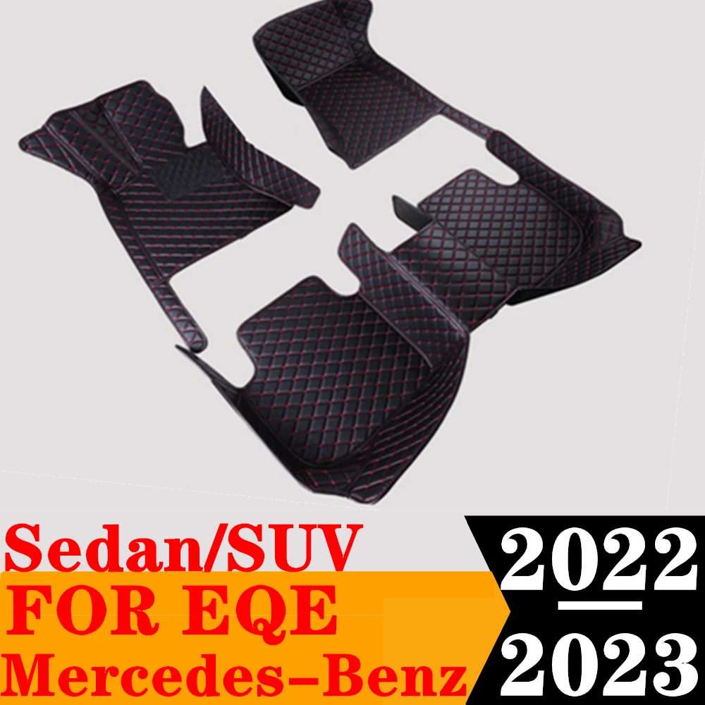 

Car Floor Mats For Mercedes-Benz EQE 2022 2023 Custom Fit Front & Rear FloorLiner Auto Foot Pads Carpet Cover Interior Parts