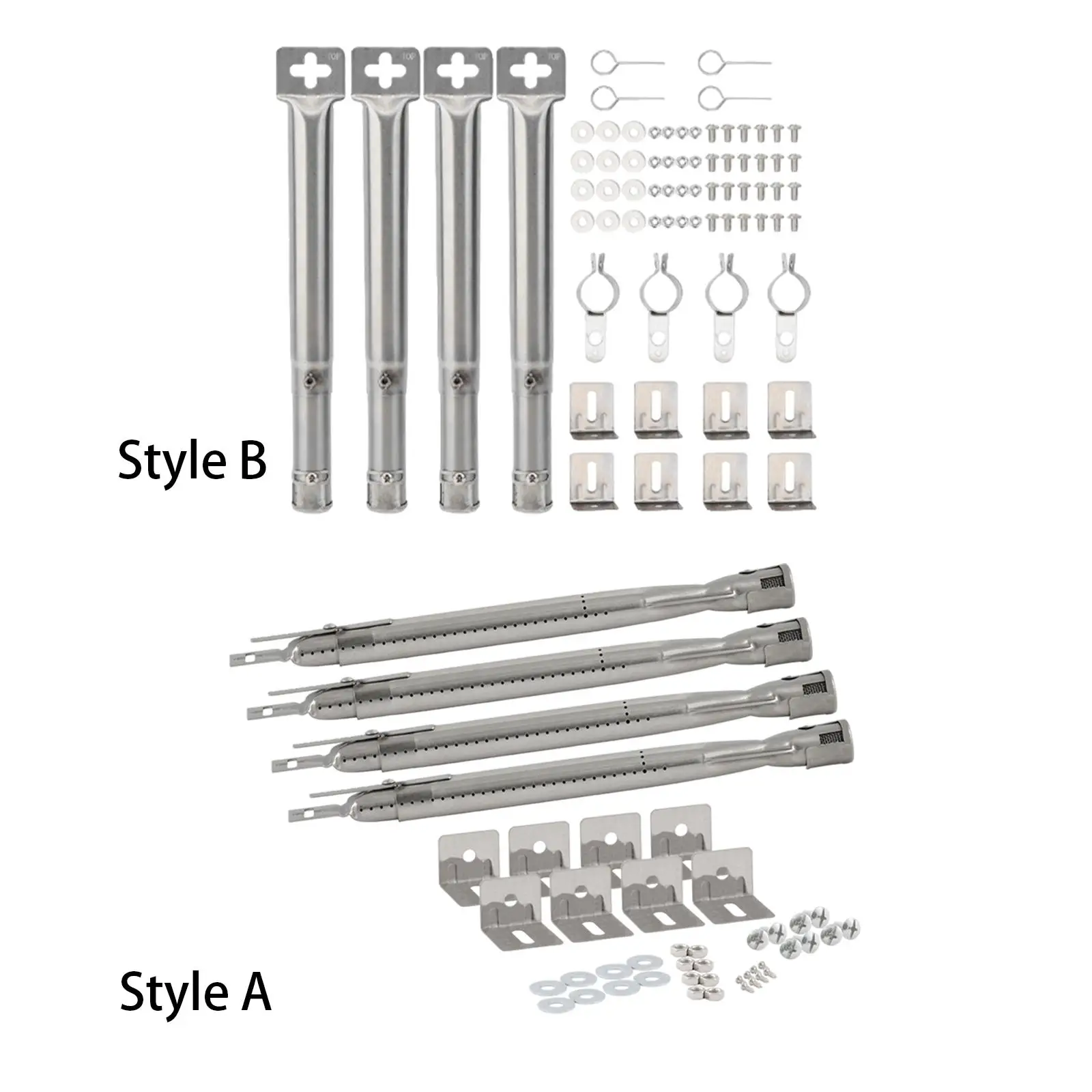 Grill Burner Tubes 4Pcs Universal Spare Parts for Camping Party BBQ Supplies Barbecue Cooking Tools