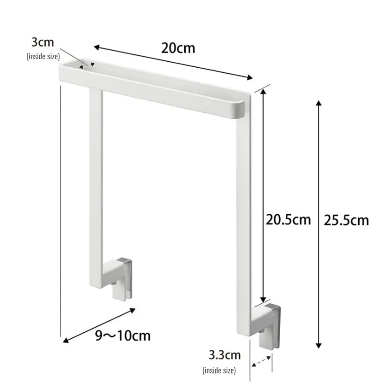 Japanese Kitchen Cabinet Door Rag Hanging Rod Holder No Hole Bedroom Closet Bathroom Compartment Cabinet Board Towel Hangers