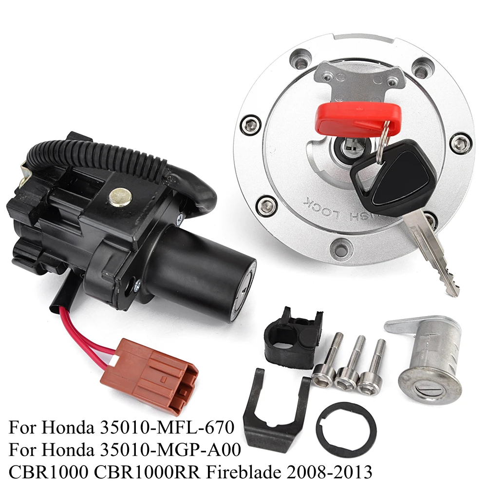 

Ignition Switch Fuel Gas Cap Lock Keys for Honda CBR1000 CBR1000RR Fireblade 2008-2013 35010-MGP-A00 35010-MFL-670 CBR 1000 RR