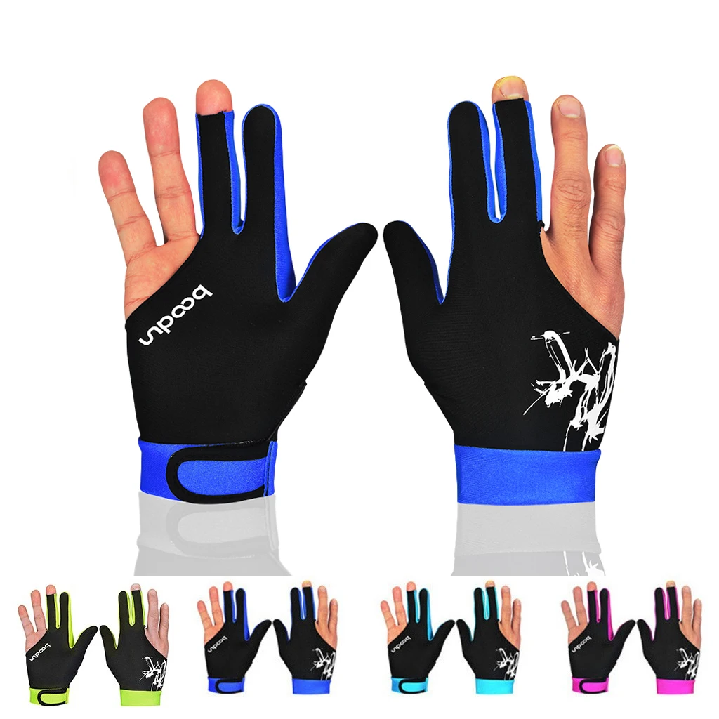 Billiard Accessories 1PCS Cue Pool Shooters Open 3 Fingers Glove Billiard Gloves 5 Colors Snooker Gloves High Quality