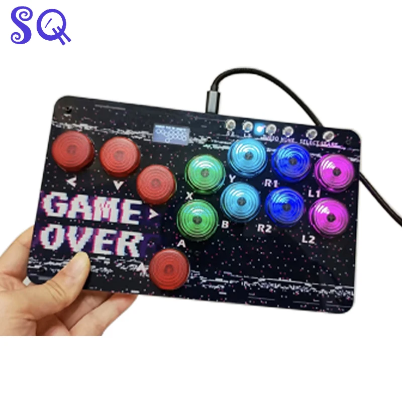 Newest Mx-G1 Slim Hitbox Pico Console Arcade Joystick Cool Colorful With Led Light For Diy Arcade Video Home Game Machine