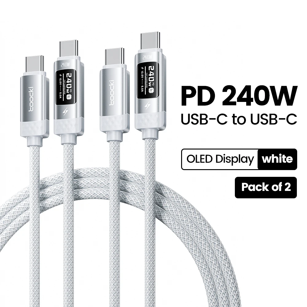 ตัวเลือกสินค้า สายชาร์จเร็ว USB-C 240W พร้อมหน้าจอ OLED