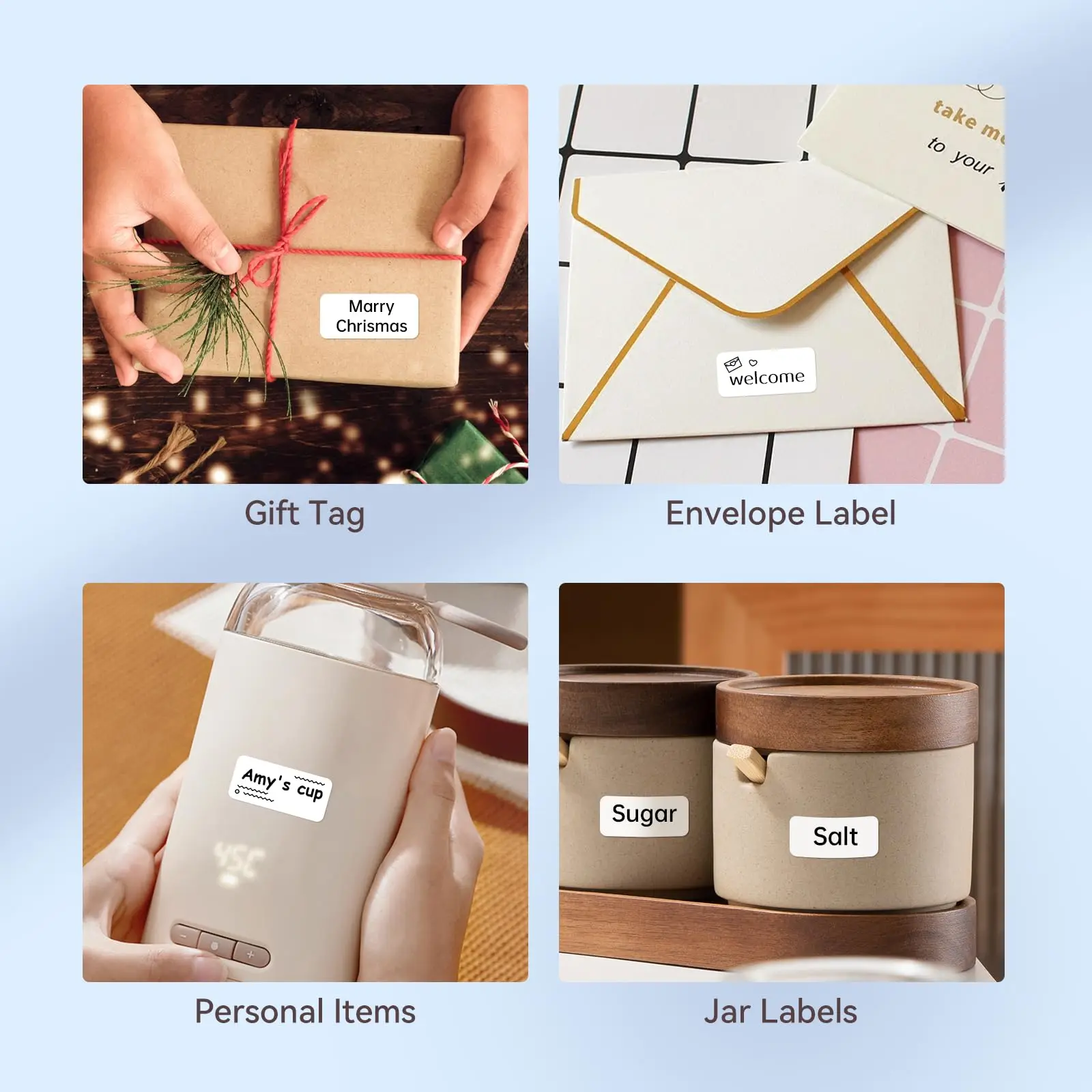 Niimbot الأبيض لصيقة علامة لفة الحرارية ذاتية اللص...