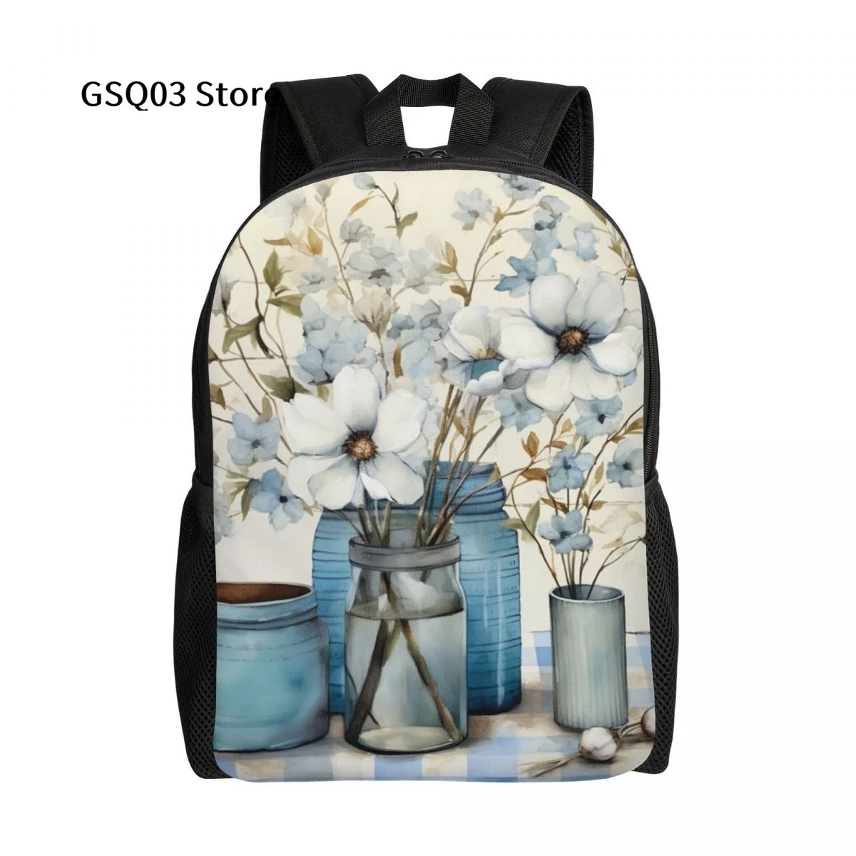 

Синий фермерский рюкзак для девочек и мальчиков, для взрослых, с двойным ремешком 15 дюймов, школьный портфель на плечо, водостойкий, подходит для ноутбука