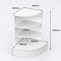 Bibliothèque d'angle à étagère ouverte à 3 niveaux, blanche 3