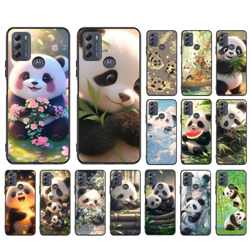 Custodia Per Telefono Panda Bear Per Moto E32 E32S E20 E40 E7 Plus Edge 40 30 Ultra Neo 20 Lite G13 G9Plus Gpure Gstylus