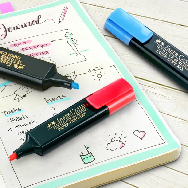 FABER CASTELL Fluorescent Candy Color Highlighter Pen Textliner Marker Pen Marking Stationery School Supplies 3