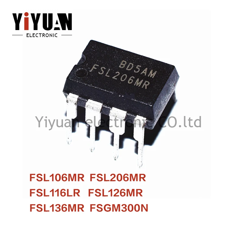 

10PCS NEW FSL106MR FSL206MR FSL116LR FSL126MR FSL136MR FSGM300N DIP8 AC-DC controller and regulator