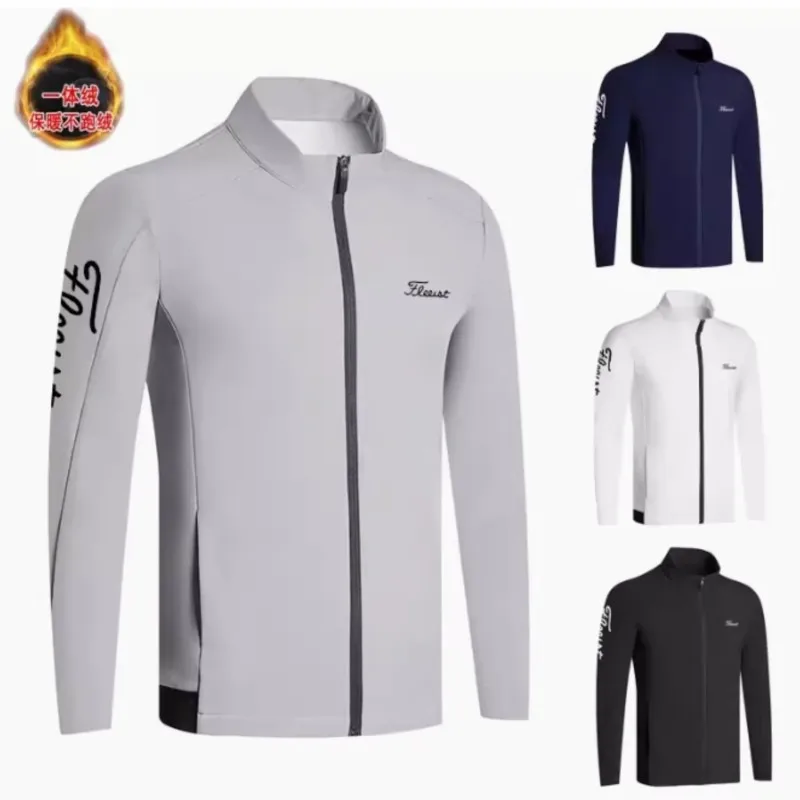 Waterproof Sunscreen Jacket Men Bomber Jackets Golf Clothing Sportswear Windcheater Men's Autumn and Winter Outdoor Breathable Long Sleeves Sport Casual Golf Jacket
