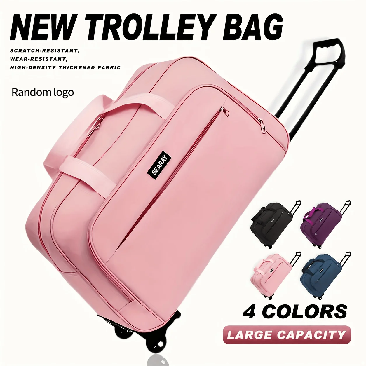 Travel Bag With Handle And Wheels, Large Capacity Foldable Luggage, Suitable For Travel Vacation and Commuting Duffle