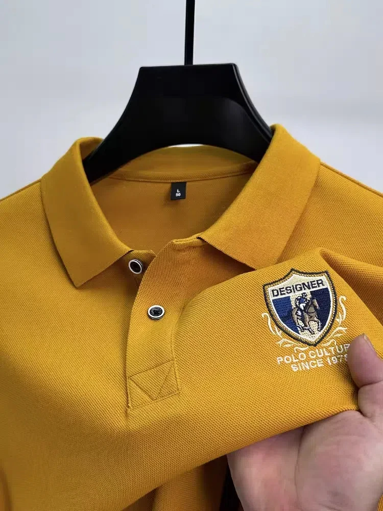 ضوء العلامة التجارية الفاخرة المطرزة قميص بولو بأك...