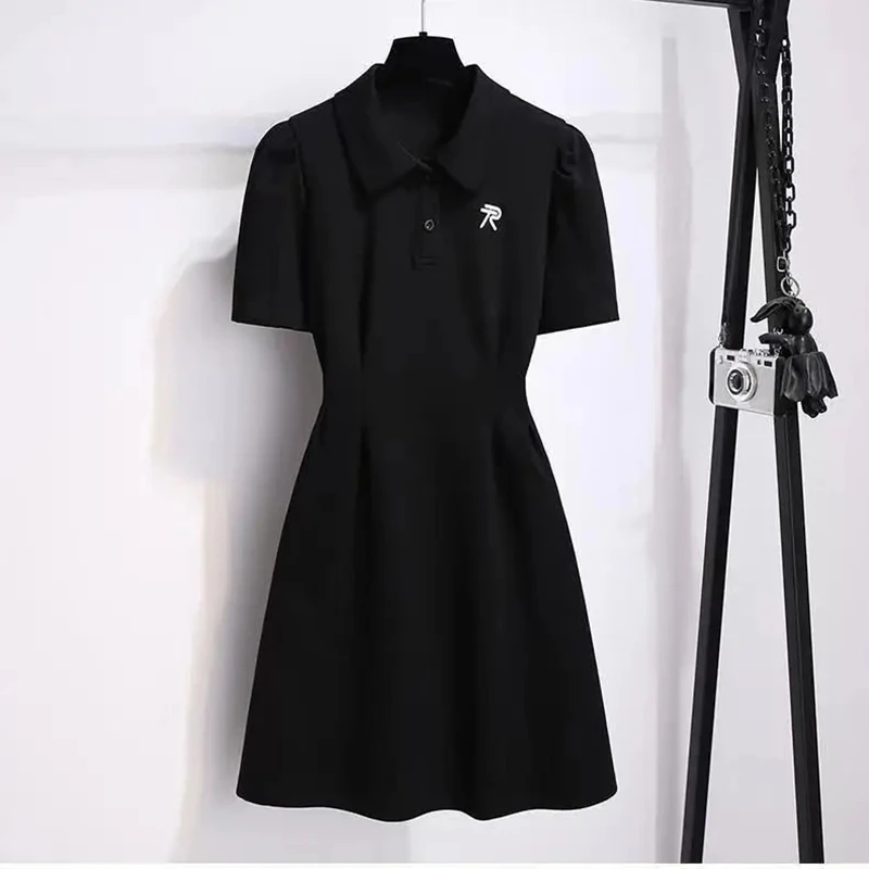 Women Preppy Style Clothing French Sporty Pink Polo T-shirt Dresses 2025  Summer New Lady Casual Embroidery Letter Solid Dress - AliExpress 200000345