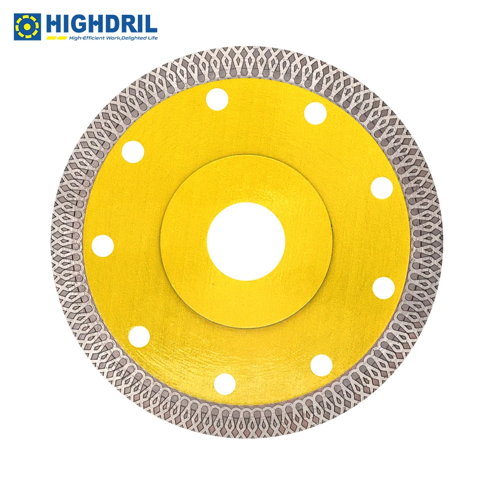 HIGHDRIL 1pcs Dia85mm Diamond X Mesh Turbo Saw Blades Hot Pressed Sintering Cutting Disc For Ceramic Tile Granite Marble 22.23mm