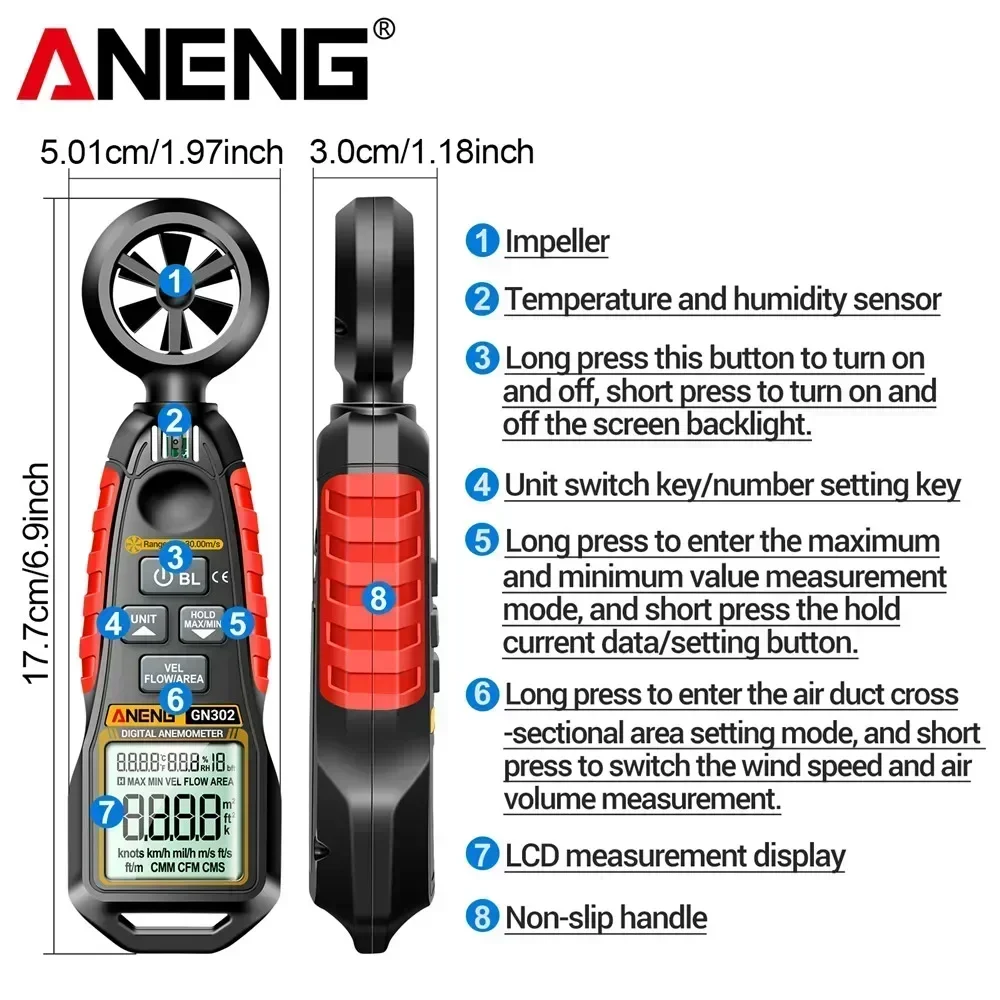 i know that it's slow · Images High Quality Grahic 【Best SKU活动价 Guaranteed】 ANENG Digital Anemometer 0.4-30m/s Wind Speed ...