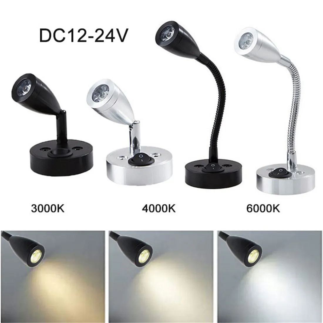 DC12Volt RV Boat LED Reading Light Wall Lamp for Truck Motorhome Yachts Cabin Bedside Camper Van Caravan Boat RV Lighting led wall lamp wall light led reading light