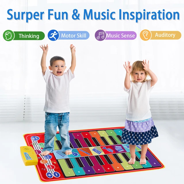 Baby Musical Piano Dance Kids Playing Game Mat Instruments Music Pad Piano Keyboard Play Carpet Educational Toys for Babies 5